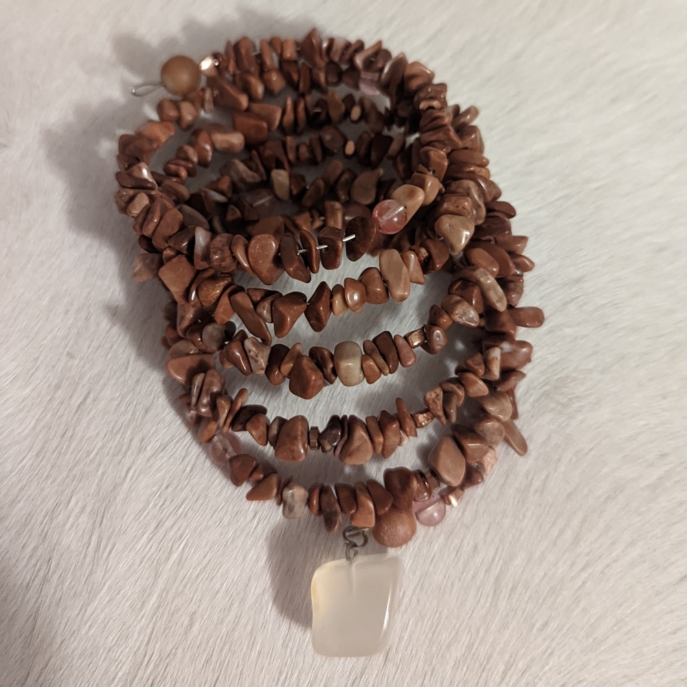 Sunstone memory wire bracelet